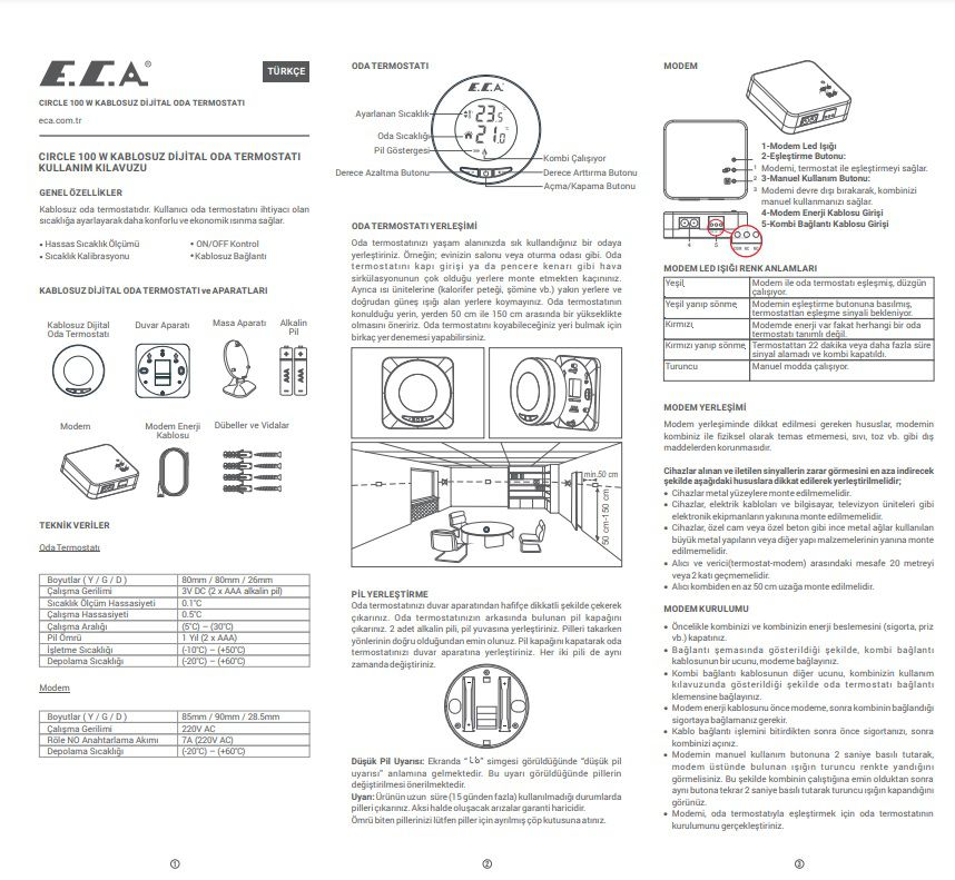 Eca Circle 100w Kablosuz